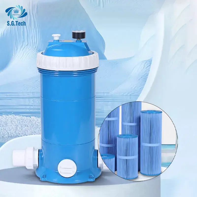 Bể bơi sử dụng sợi thủy tinh và bộ lọc nước cartridge