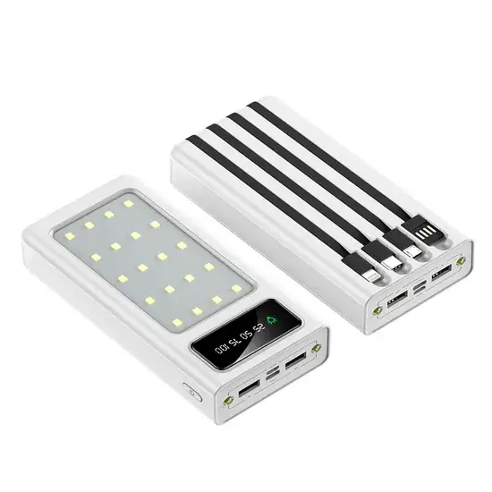 Cục sạc dự phòng hình chữ nhật 20000mAh với công nghệ 4-Line Đèn cắm trại tiên tiến