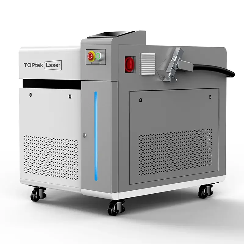 Máy làm sạch laser sợi quang tốc độ cao Toptek, thiết kế châu Âu, di động, hiệu quả trong việc làm sạch gỉ sét
