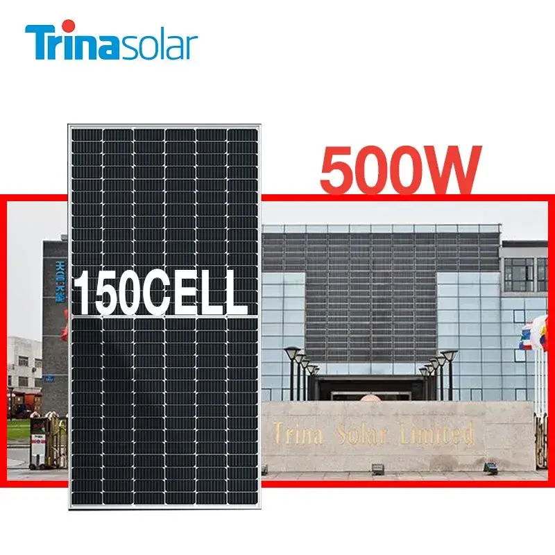Pin mặt trời Trina Solar 480W-505W, sản phẩm chất lượng đạt tiêu chuẩn TUV ISO CE