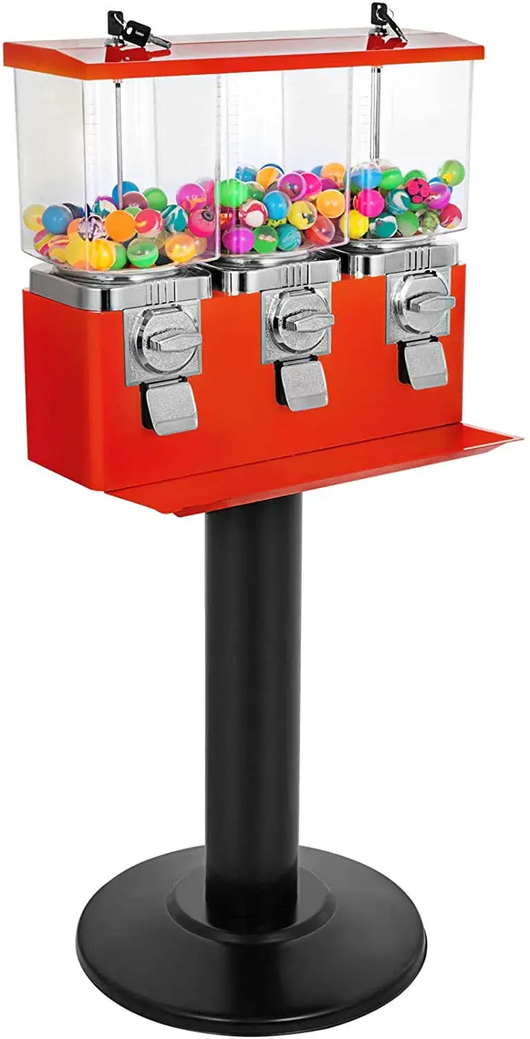 Máy bán kẹo gumball ba ngăn kết hợp chân đế nặng (TR103B) - Lựa chọn hoàn hảo cho kinh doanh