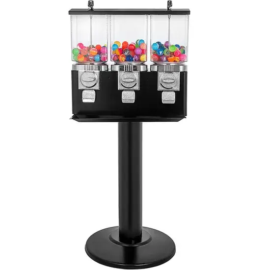 Máy bán kẹo gumball ba ngăn kết hợp chân đế nặng (TR103B) - Lựa chọn hoàn hảo cho kinh doanh