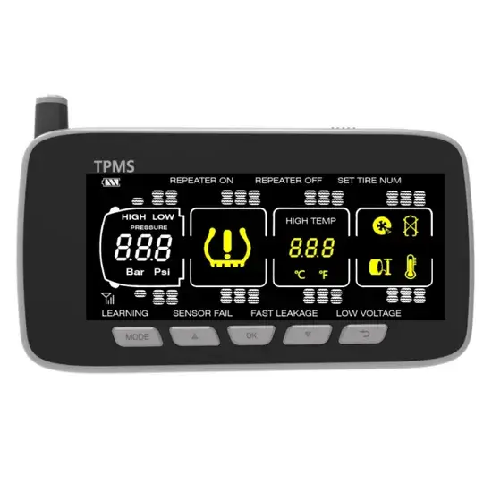 Hệ thống TPMS hỗ trợ giám sát áp suất lốp cho tối đa 46 lốp xe tải và xe kéo hình ảnh 1-description