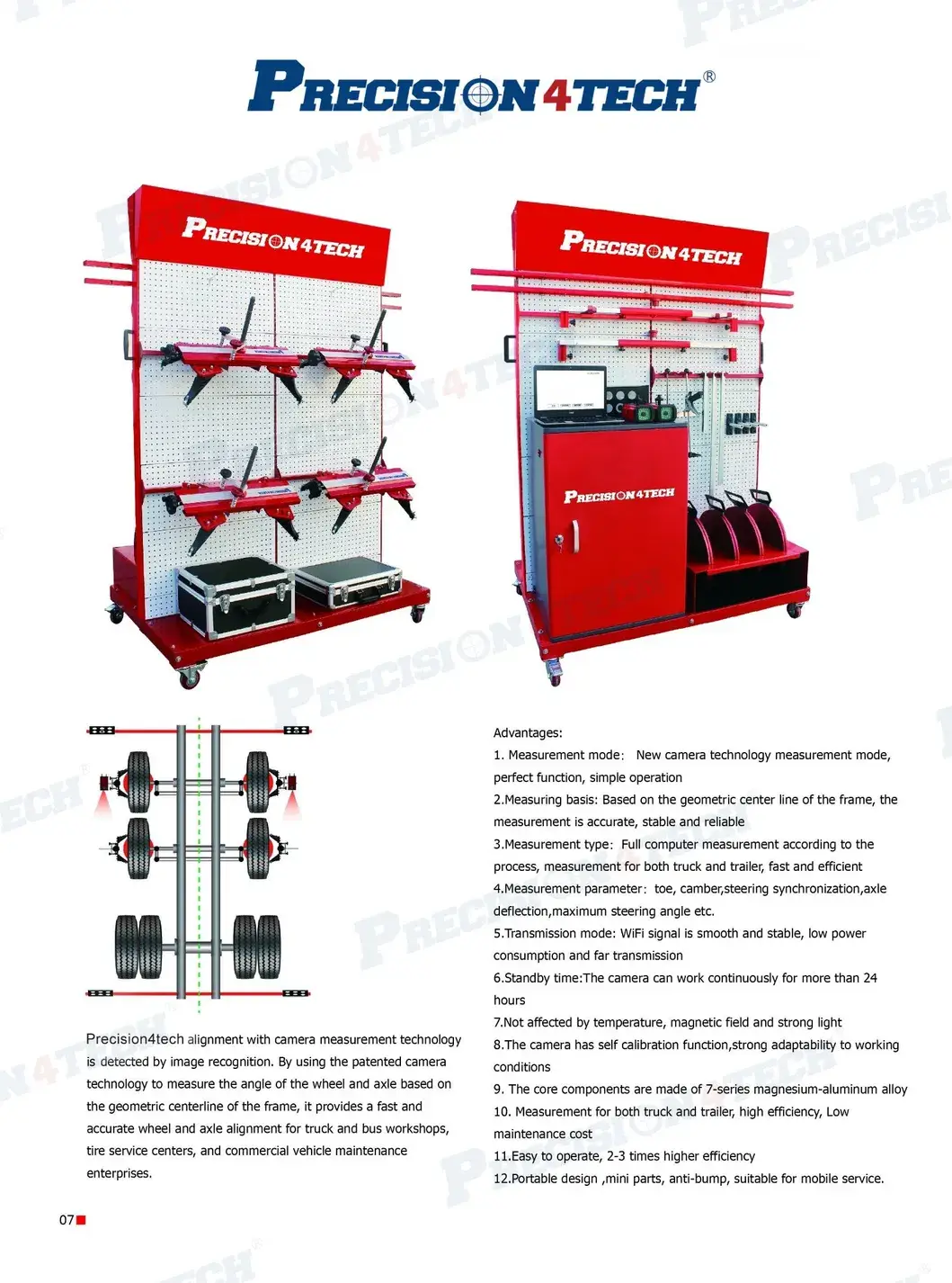 Thiết bị gara chuyên dùng cho bảo trì ô tô và căn chỉnh bánh xe xe tải hình ảnh 12-description