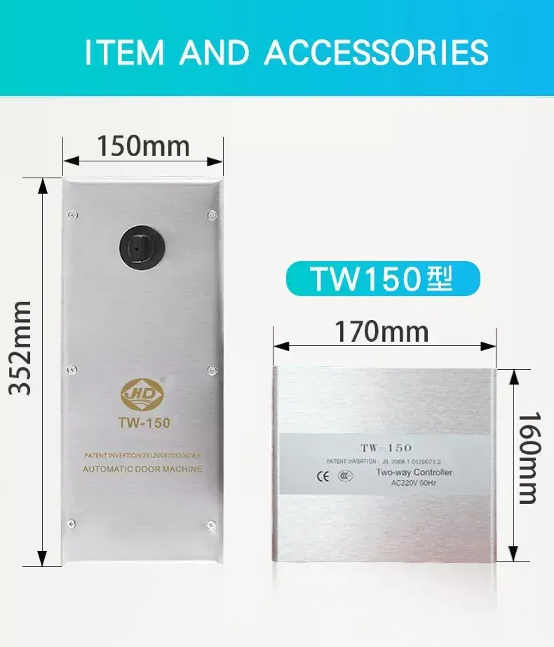 Thiết bị mở cửa tự động TW-150 điều khiển từ xa hai bên mở sử dụng hình ảnh 18-description