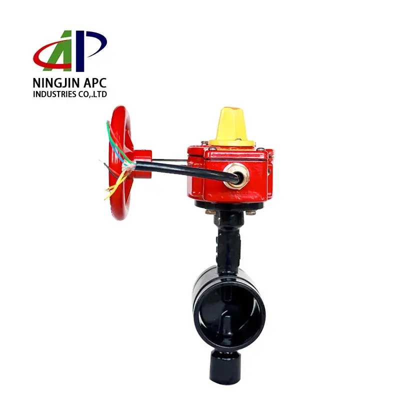 Van bướm UL/FM chịu áp suất 300psi với rãnh kích thước từ 2 đến 12