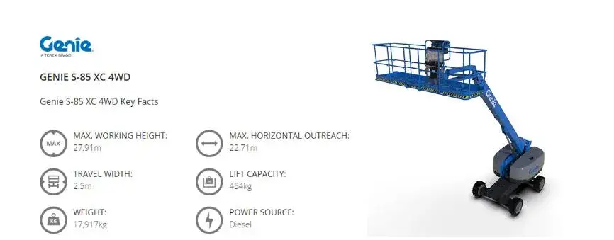 Genie S85xc - Máy cẩu nâng telescopic đã qua sử dụng từ nhà máy Trung Quốc hình ảnh 19-description