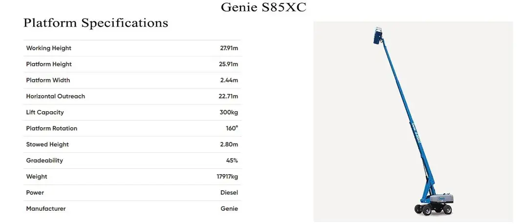 Genie S85xc - Máy cẩu nâng telescopic đã qua sử dụng từ nhà máy Trung Quốc hình ảnh 17-description