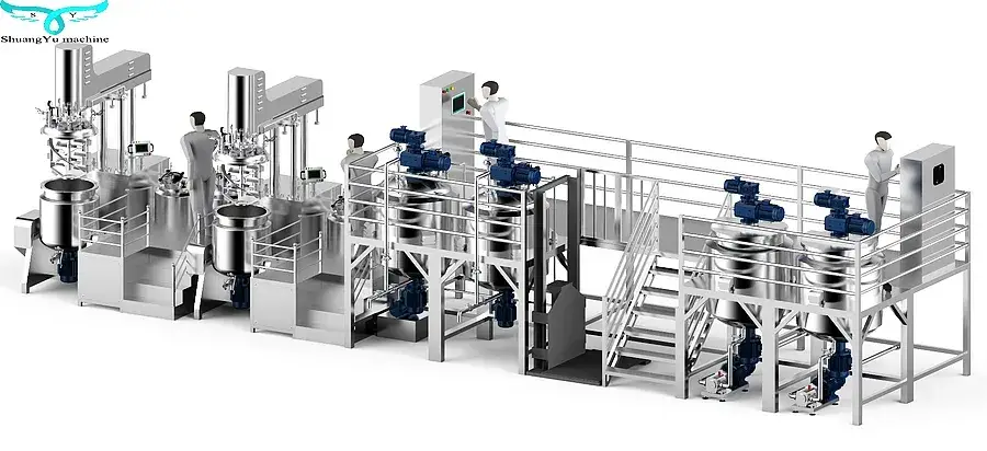 Máy trộn chân không dùng để đồng hóa sản phẩm có độ nhớt cao