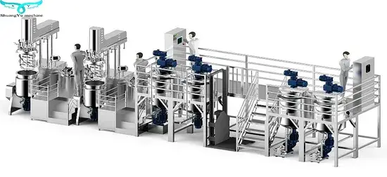 Máy trộn chân không dùng để đồng hóa sản phẩm có độ nhớt cao