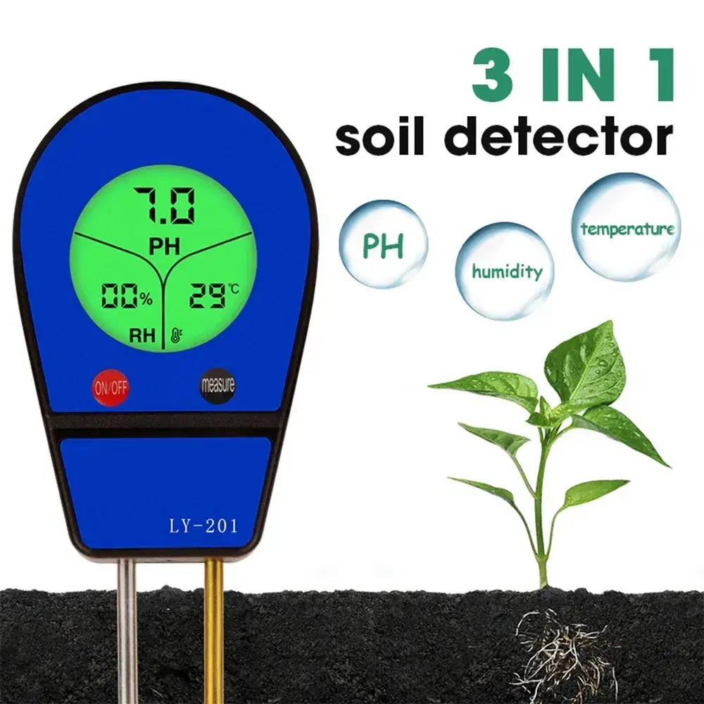 Máy đo độ ẩm đất 3 trong 1 với màn hình kỹ thuật số linh hoạt và dịch vụ OEM/ODM hình ảnh 12-description