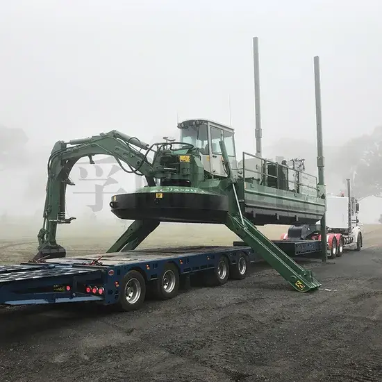 Máy xúc lấp nước điện với động cơ diesel, có khả năng vượt qua vùng lún nước