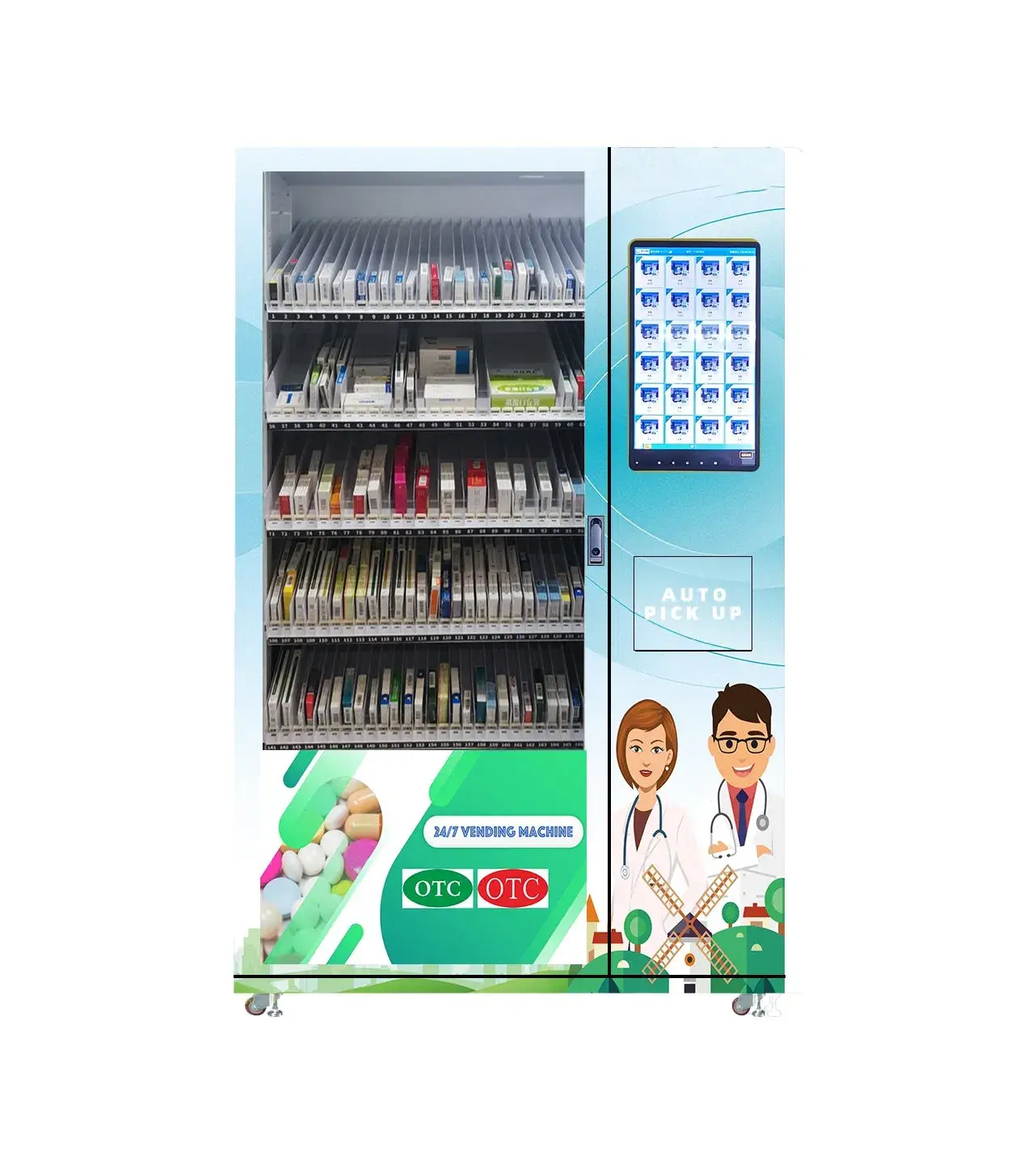 Máy bán hàng tự động Weimi cho bệnh viện với hệ thống nâng cấp cho thuốc sáng tạo