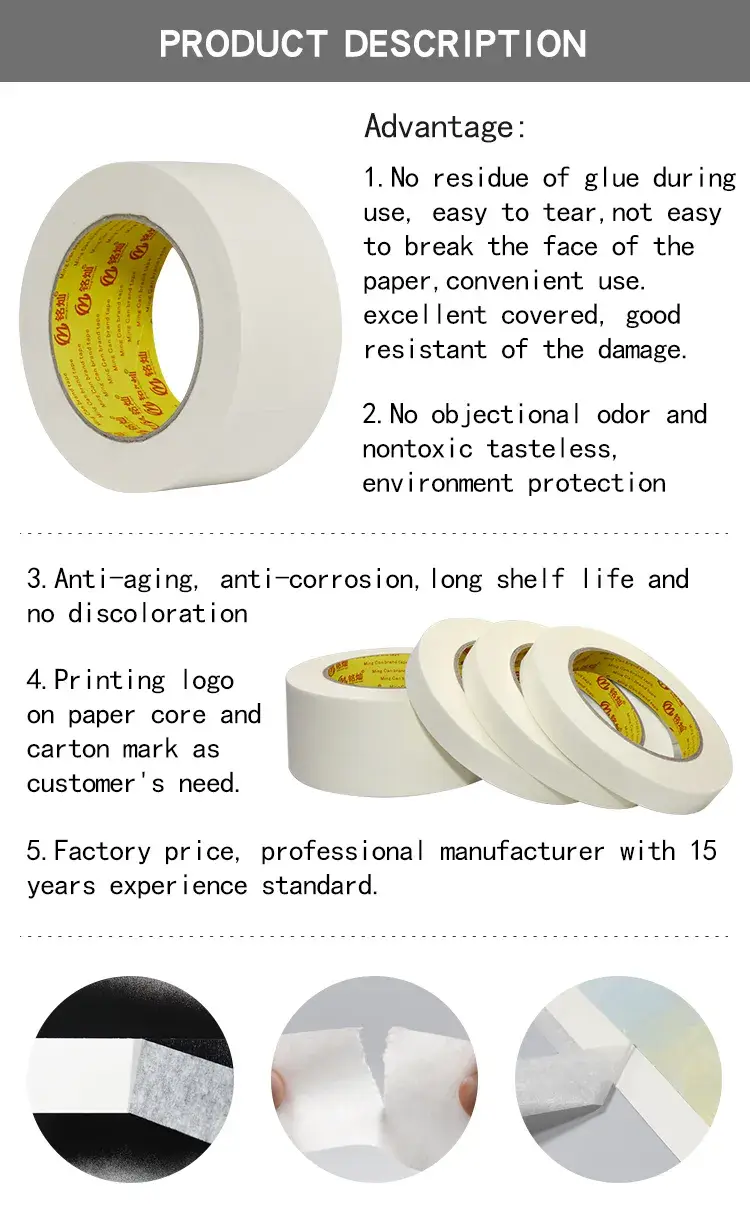Băng dính sơn trắng tùy chỉnh để sơn, ghi nhãn và thủ công DIY hình ảnh 19-description
