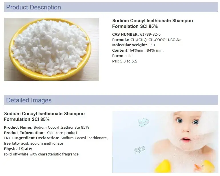 Bột gội trắng Sci Sodium Cocoyl Isethionate - sản phẩm hữu ích cho xà phòng, sữa rửa mặt và gel tắm từ nhà cung cấp này hình ảnh 12-description