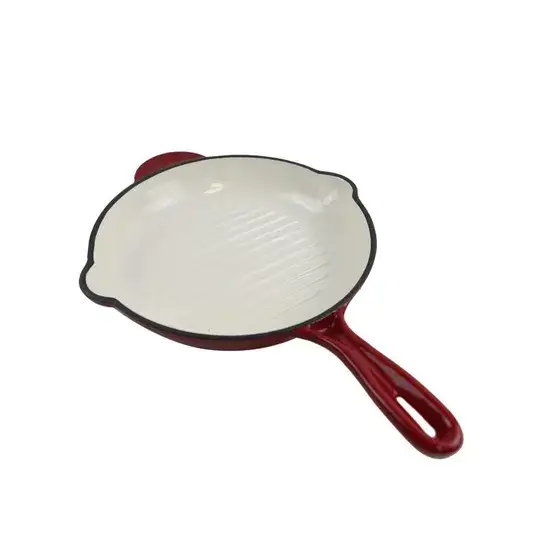 Chảo nướng BBQ hình vuông tròn từ gang bán buôn, thích hợp nấu steak và chiên hình ảnh 1-description