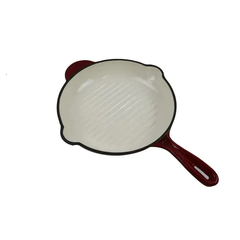 Chảo nướng BBQ hình vuông tròn từ gang bán buôn, thích hợp nấu steak và chiên