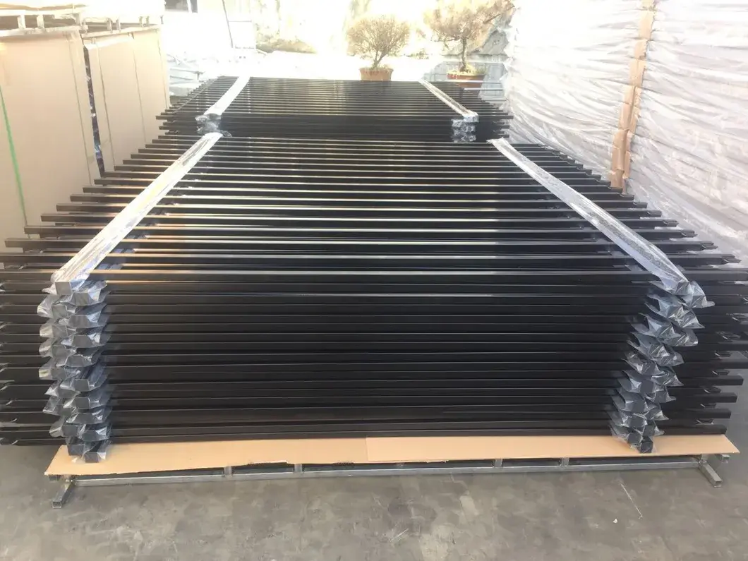 Hàng buôn bán hàng rào vườn thép mạ kẽm cao cấp - Thiết kế kim loại đen 6ftx8FT hình ảnh 29-description