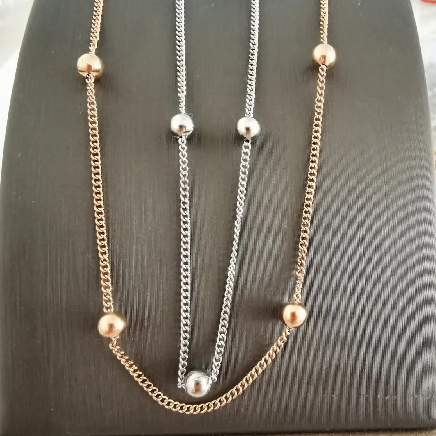 Vòng trang sức cổ điển thép không gỉ mạ vàng, kiểu Belcher Rolo cho nữ