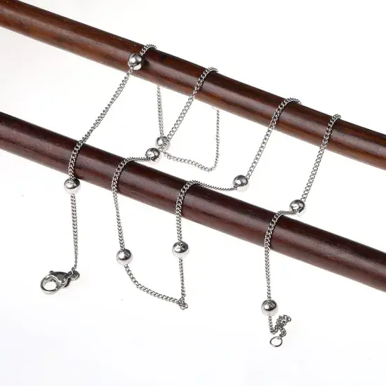 Vòng trang sức cổ điển thép không gỉ mạ vàng, kiểu Belcher Rolo cho nữ
