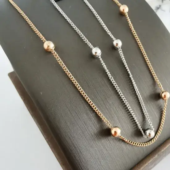 Vòng trang sức cổ điển thép không gỉ mạ vàng, kiểu Belcher Rolo cho nữ