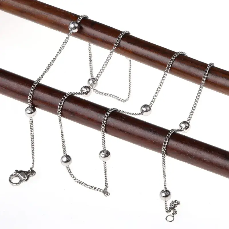 Vòng trang sức cổ điển thép không gỉ mạ vàng, kiểu Belcher Rolo cho nữ hình ảnh 12-description