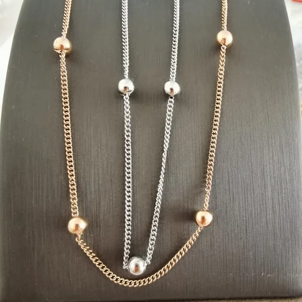 Vòng trang sức cổ điển thép không gỉ mạ vàng, kiểu Belcher Rolo cho nữ hình ảnh 14-description