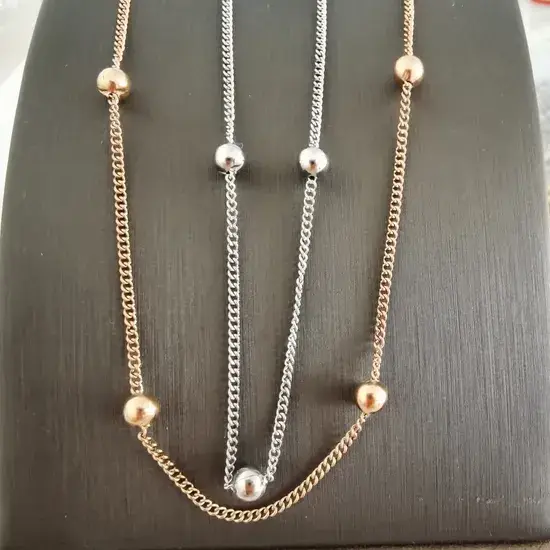 Vòng trang sức cổ điển thép không gỉ mạ vàng, kiểu Belcher Rolo cho nữ