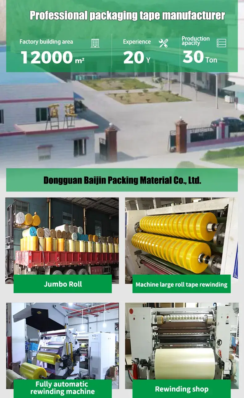 Đơn vị cung cấp băng dính đóng gói BOPP màu vàng, kích thước 2inch X66m, phục vụ cho việc niêm phong thùng carton hình ảnh 12-description