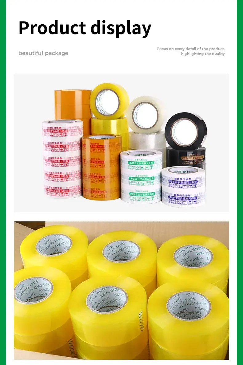 Đơn vị cung cấp băng dính đóng gói BOPP màu vàng, kích thước 2inch X66m, phục vụ cho việc niêm phong thùng carton hình ảnh 18-description