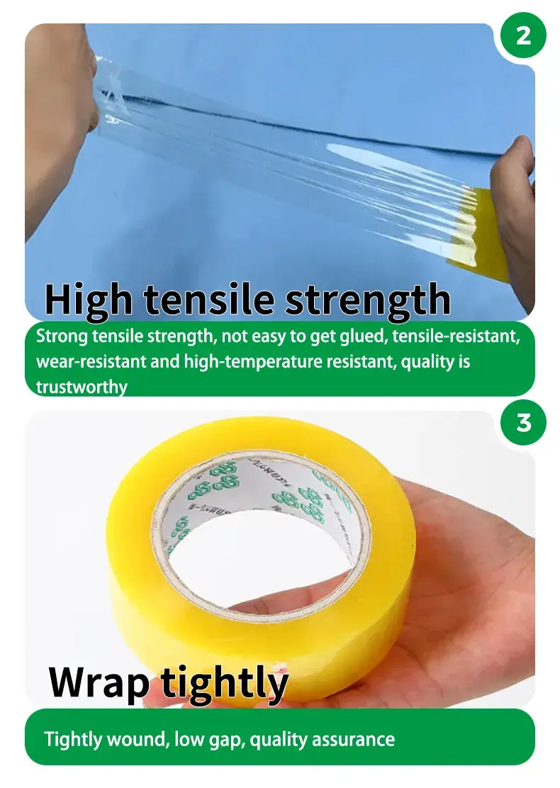 Đơn vị cung cấp băng dính đóng gói BOPP màu vàng, kích thước 2inch X66m, phục vụ cho việc niêm phong thùng carton hình ảnh 16-description