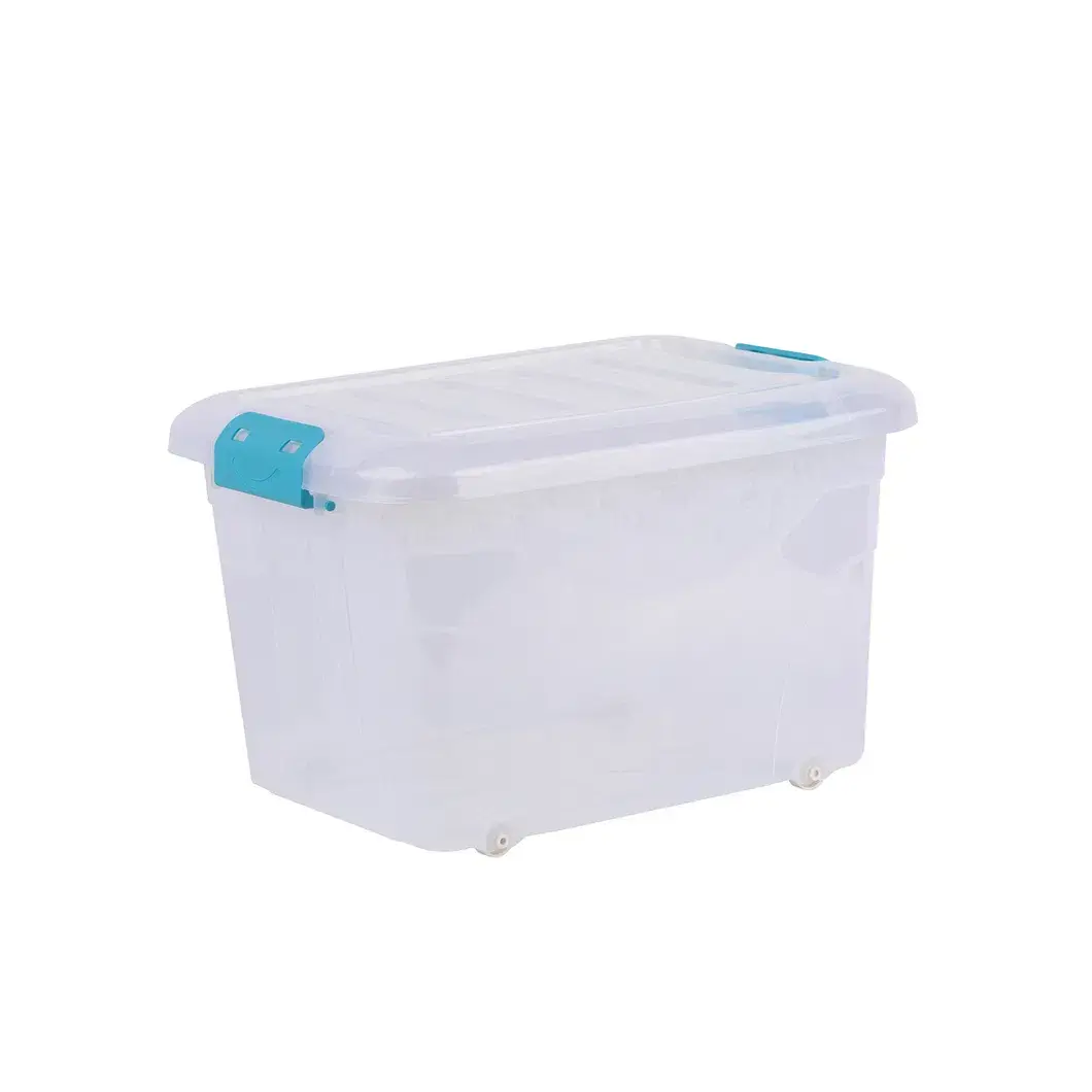 Đại lý bán hộp lưu trữ nhựa trong suốt chất lượng cao có thiết kế nắp và bánh xe cực kỳ đáng tin cậy hình ảnh 10-description