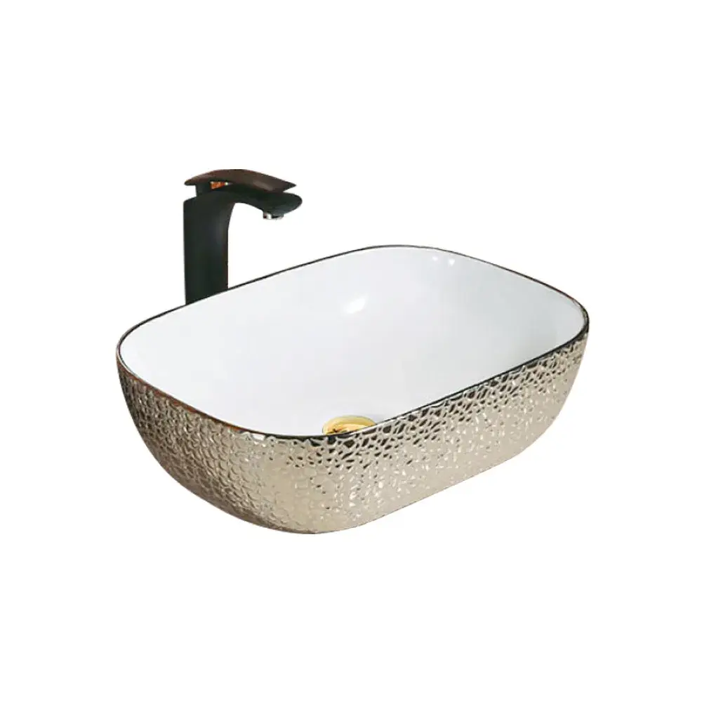 Bồn rửa tay gốm nghệ thuật phong cách cho phòng tắm bán sỉ hình ảnh 2-description