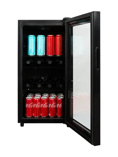 Tủ mát rượu bán buôn, cửa trong suốt và tay cầm âm tường