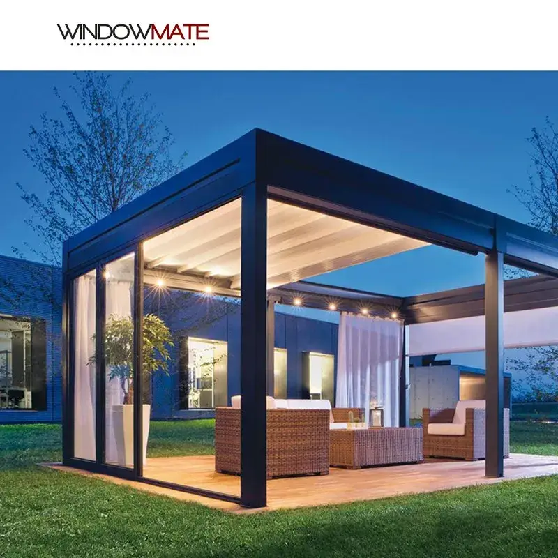 Bạt che nắng ngoại thất cho nhà lều giàn louvered từ chất liệu nhôm
