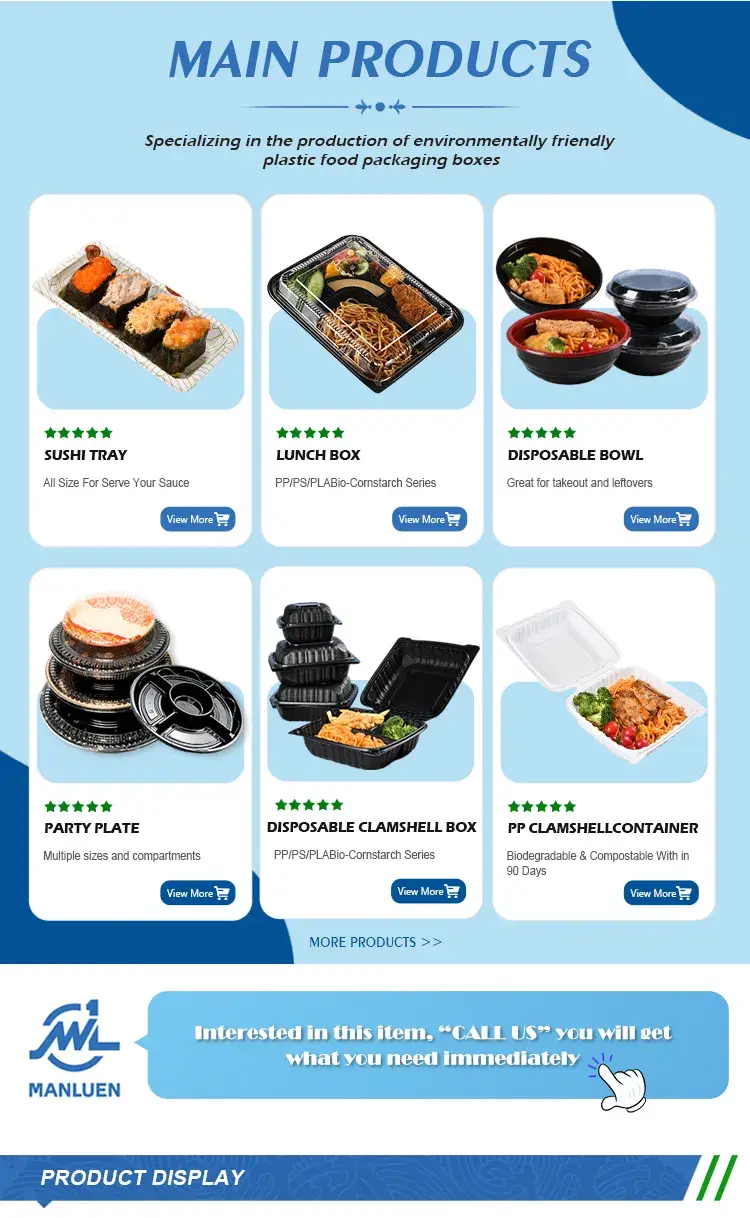 Bao bì nhựa dùng một lần thuyền có thể tái chế với nắp trong suốt cho sản phẩm thực phẩm hình ảnh 15-description