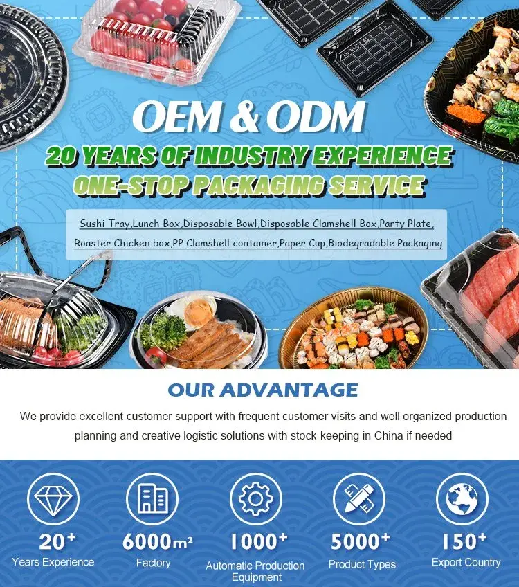 Bao bì nhựa dùng một lần thuyền có thể tái chế với nắp trong suốt cho sản phẩm thực phẩm hình ảnh 12-description