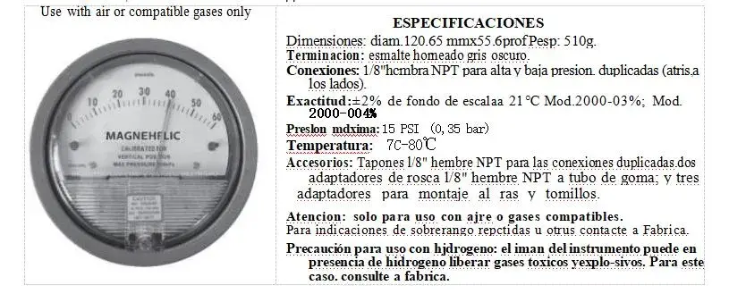 Đồng hồ đo chênh lệch áp suất phổ biến cho quạt và máy thổi hình ảnh 16-description