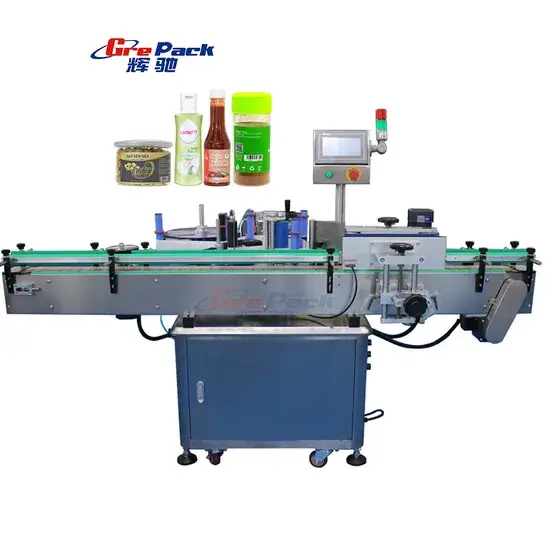 Máy dán nhãn tự động cho chai rượu tròn
