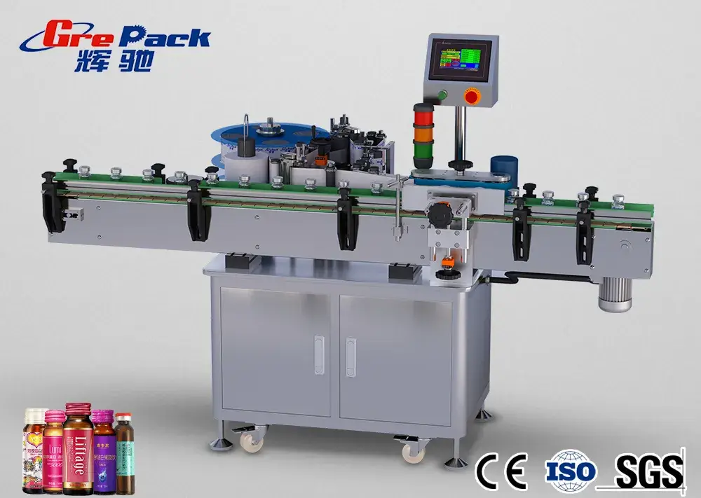 Máy dán nhãn tự động cho chai rượu tròn hình ảnh 12-description