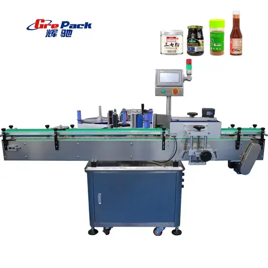 Máy dán nhãn tự động cho chai rượu tròn hình ảnh 1-description
