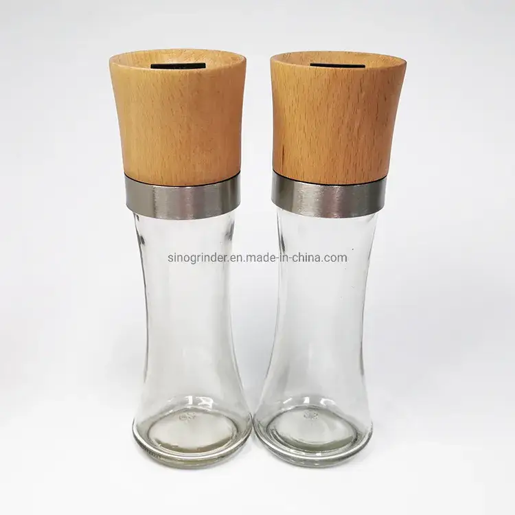 Bộ cối xay muối và tiêu gỗ có lõi gốm cao cấp