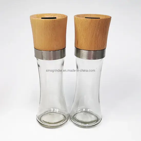 Bộ cối xay muối và tiêu gỗ có lõi gốm cao cấp