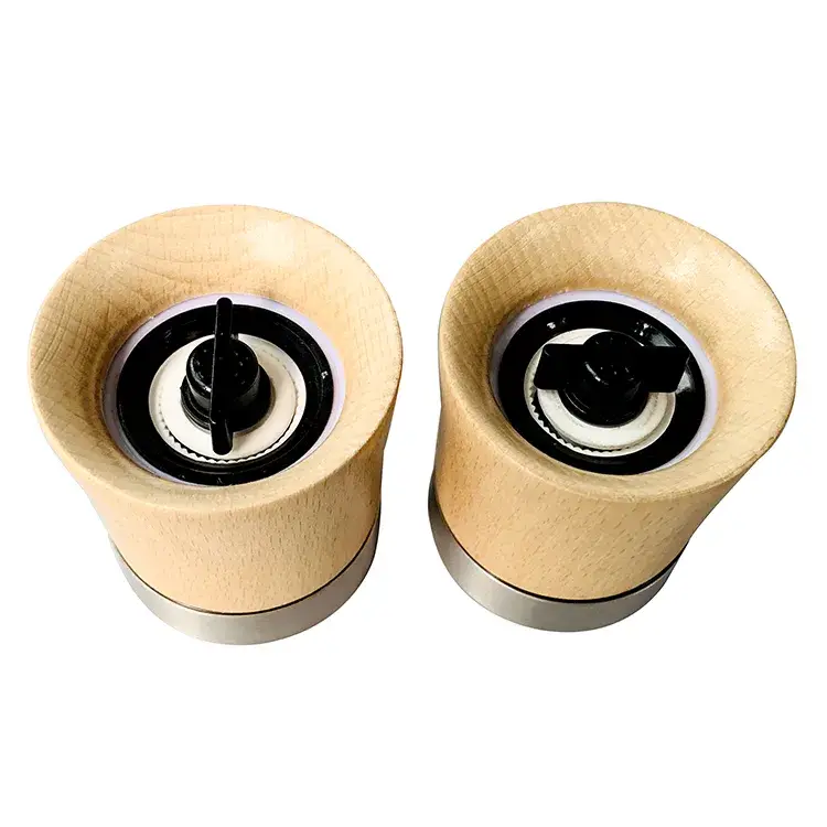 Bộ cối xay muối và tiêu gỗ có lõi gốm cao cấp hình ảnh 16-description