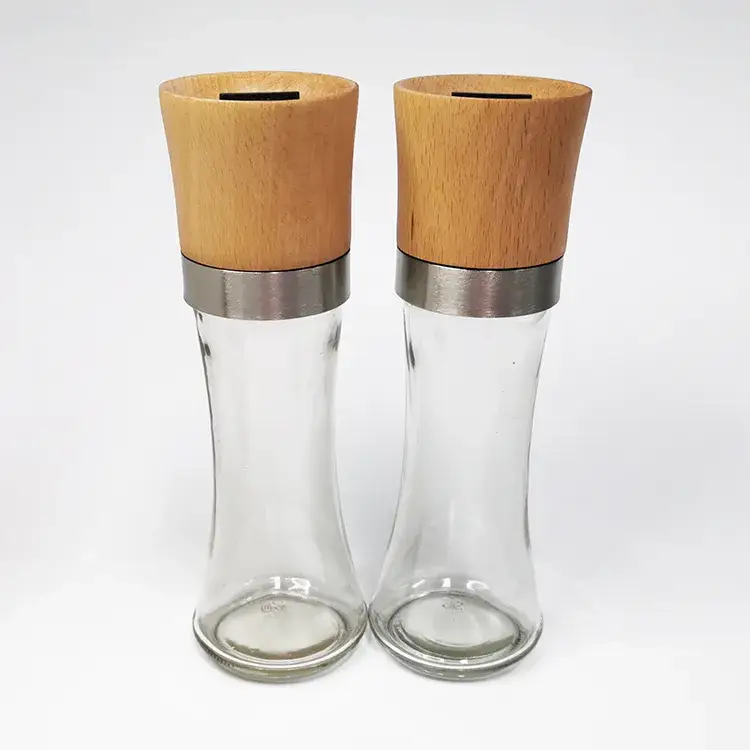 Bộ cối xay muối và tiêu gỗ có lõi gốm cao cấp hình ảnh 14-description