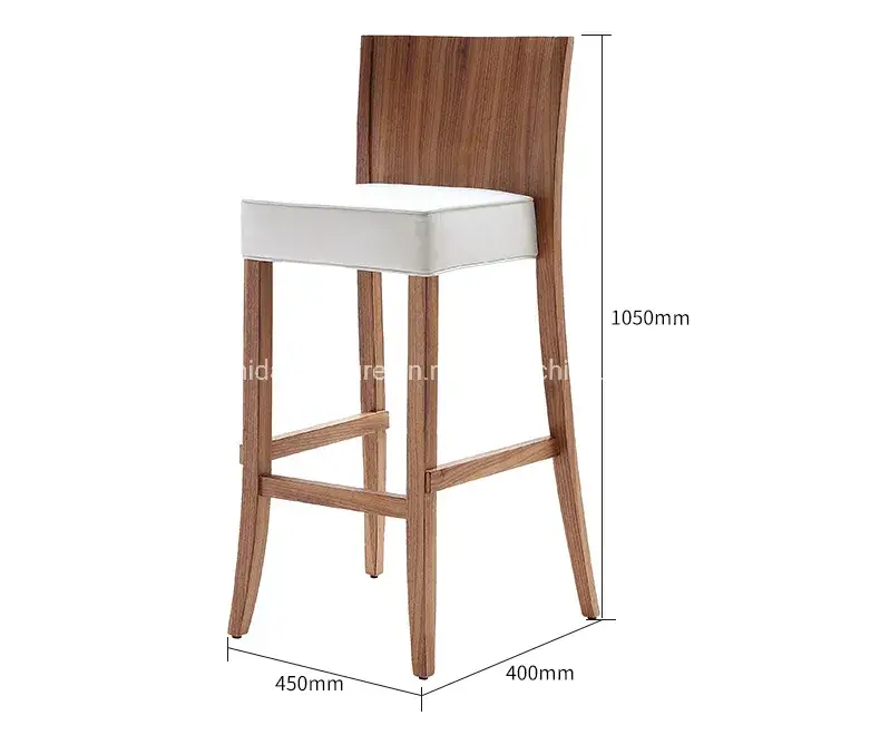 Ghế bar gỗ phong cách cho không gian quầy nhà hàng hình ảnh 14-description
