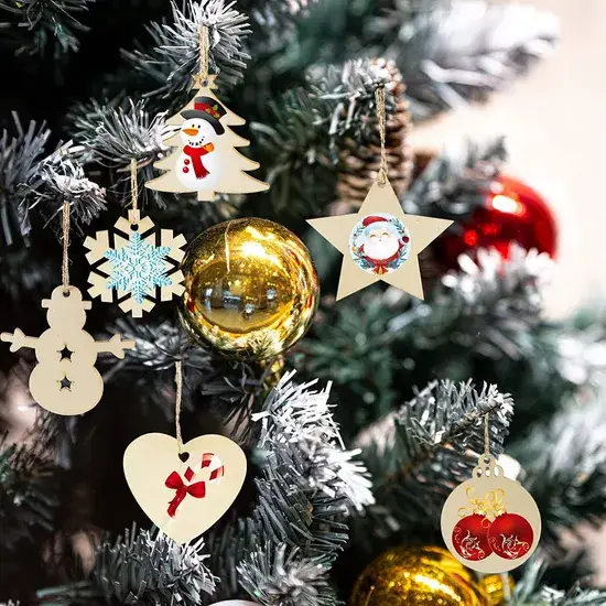Ngôi sao gỗ Noël thủ công làm từ Mỹ nghệ, tạo điểm nhấn cho bữa tiệc gia đình