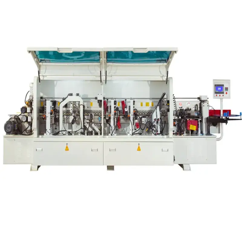 Máy dán cạnh tự động cho tủ đồ gỗ và cạnh PVC MDF với tính năng bo góc tự động