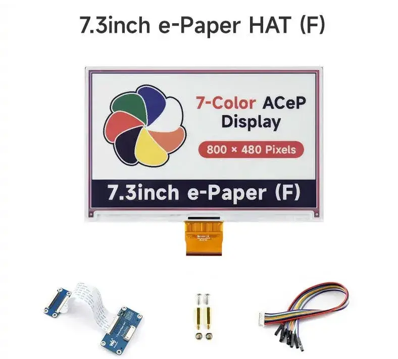 Màn Hình E-Paper E-Ink 7.3inch 800X480 Điểm ảnh, Giao tiếp Spi Tương thích với Mcus 3.3V/5V