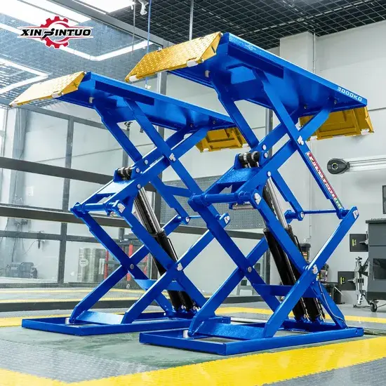 Thang nâng kéo Xinjintuo 4000kg 1.8m với chứng chỉ CE và cấu trúc siêu mỏng